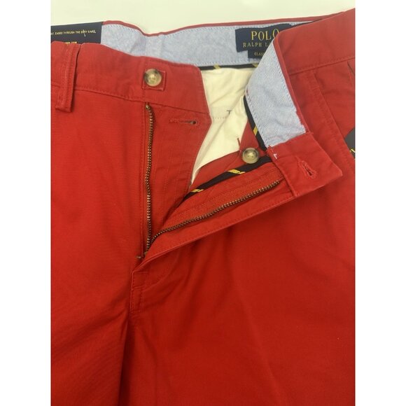 Polo Ralph Lauren Mens Size 33 Red Classic Fit 6" Stretch Chino Shorts - Picture 4 of 10